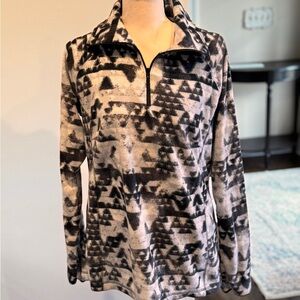 Columbia Black and Gray Cowl Neck Sweater